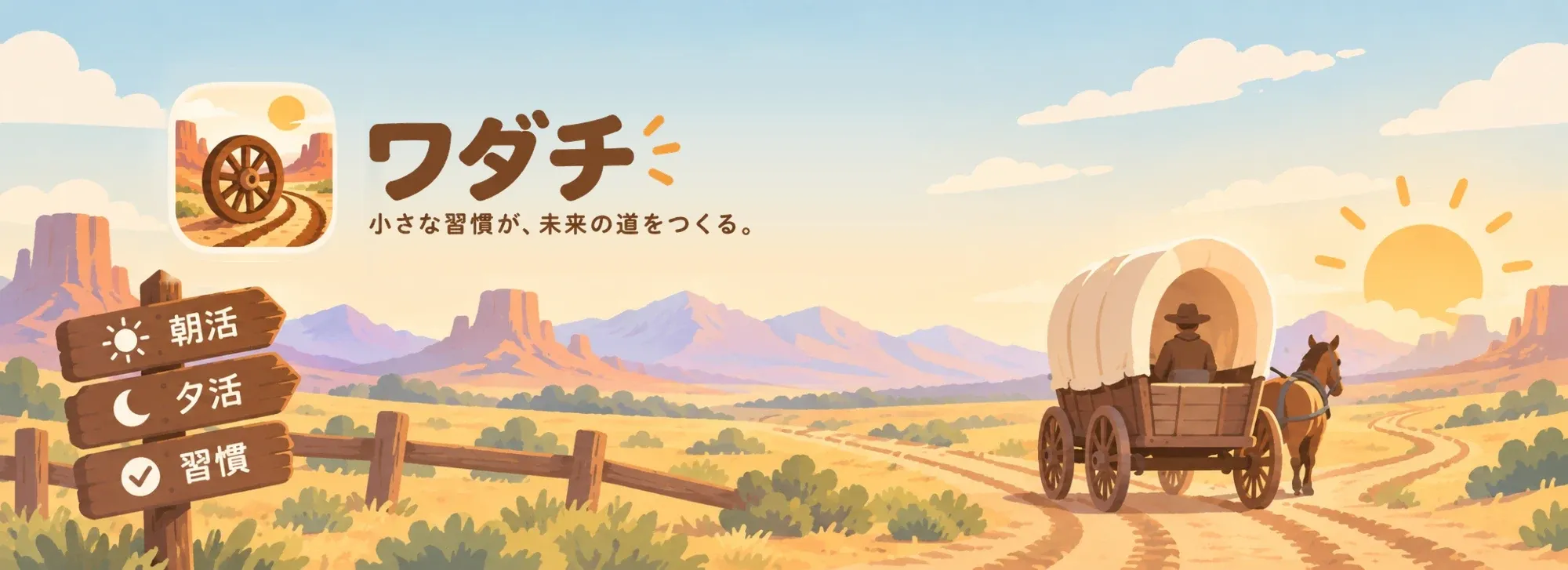 ワダチ：小さな習慣が、未来の道をつくる。（サービスのページへ）
